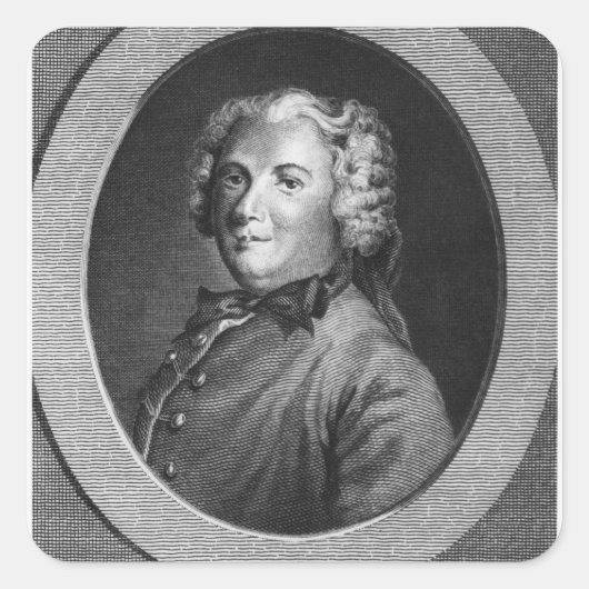 Pierre Carlet de Chamblain, Marivaux Vierkante Sticker (Voorkant)