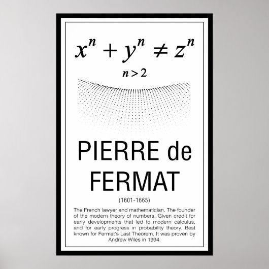 Pierre de Fermat Poster (Voorkant)