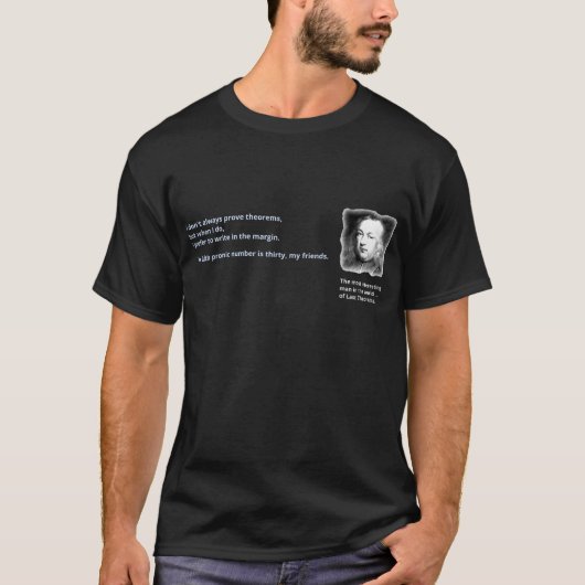 Pierre de Fermat's laatste stelling T-shirt (Voorkant)
