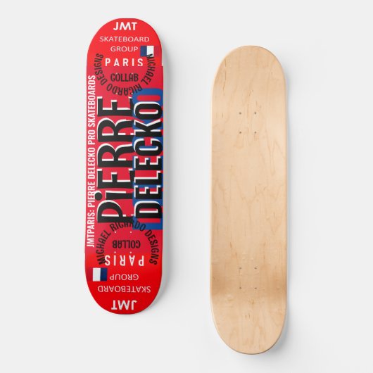 PIERRE DELECKO JMT PARIJS 8 1/4" Skateboard Deck (Voorkant)