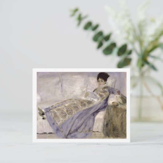 Pierre een Renoir | Mevrouw Monet op een Bank Briefkaart (Staand voorkant)