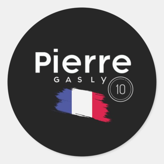 Pierre Gasly, Formule 1-coureur Ronde Sticker (Voorkant)