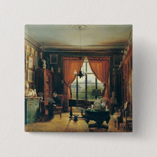 Pierre-Joseph-Guillaume Zimmermann Vierkante Button 5,1 Cm (Voorkant)