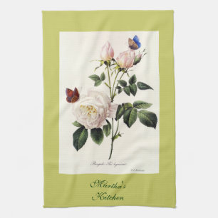 Pierre Joseph Redouté, rozen bloemen botanische ku Theedoek