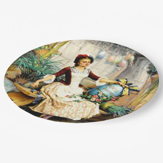 Pierre Outin - Het Paasei, fijnschilderij Papieren Bordje (Gekanteld)