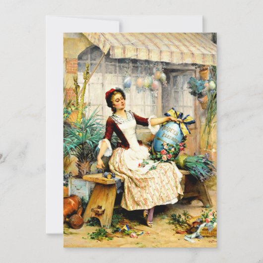 Pierre Outin - Het Paasei, schilderij Kaart (Voorkant)