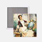 Pierre Outin - Paaseieren, kunstschilderij Magneet (Voorkant / Achterkant)