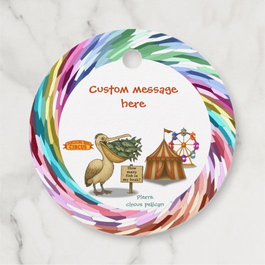 Pierre pelican's brilliant beak bedankjes labels (Achterkant)