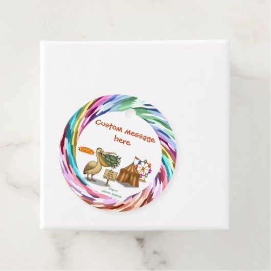 Pierre pelican's brilliant beak bedankjes labels (In situ)