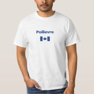 Pierre Poilievre Blauwe Canadese Vlag Kleur T-shirt
