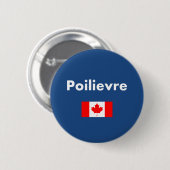 Pierre Poilievre Canada Canadese vlag Donkere kleu Ronde Button 5,7 Cm (Voorkant /achterkant)