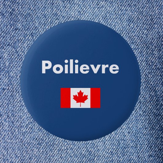 Pierre Poilievre Canada Canadese vlag Donkere kleu Ronde Button 5,7 Cm