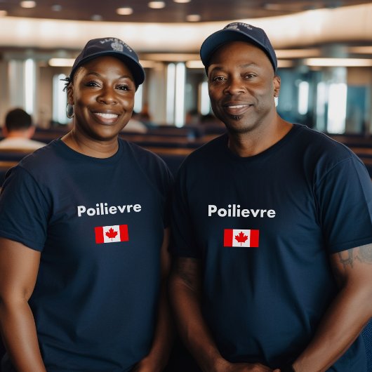 Pierre Poilievre Canada Canadese vlag Donkere kleu T-shirt