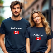 Pierre Poilievre Canada Canadese vlag Donkere kleu T-shirt