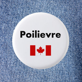 Pierre Poilievre Canada Canadese vlag Lichtkleur Ronde Button 3,2 Cm