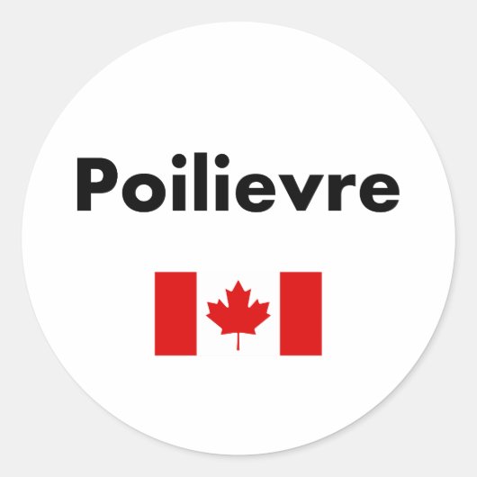 Pierre Poilievre Canada Canadese vlag Lichtkleur Ronde Sticker (Voorkant)