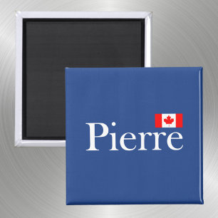 Pierre Poilievre met Officiële Canada Vlag Donker Magneet