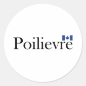 Pierre Poilievre Officiële Canadese vlag Ronde Sticker (Voorkant)