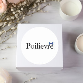 Pierre Poilievre Officiële Canadese vlag Ronde Sticker