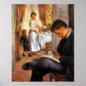 Pierre Renoir - Breakfast in Berneval Poster (Voorkant)