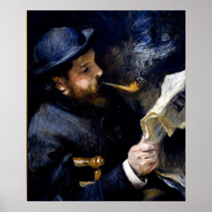 Pierre Renoir - Claude Monet Lees een krant Poster