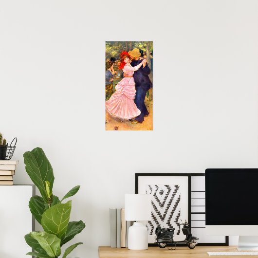 Pierre Renoir - Dance in Bougival Poster (Thuiskantoor)