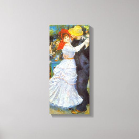 Pierre Renoir - Dance te Bougival Canvas Afdruk (Voorkant)