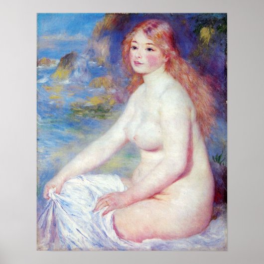 Pierre Renoir - De blond bather Poster (Voorkant)
