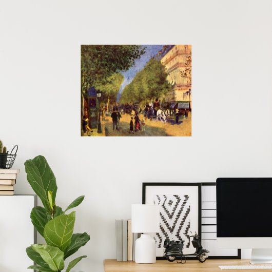 Pierre Renoir - De grote boulevards Poster (Thuiskantoor)