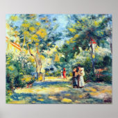 Pierre Renoir - Een tuin in Montmartre Poster (Voorkant)