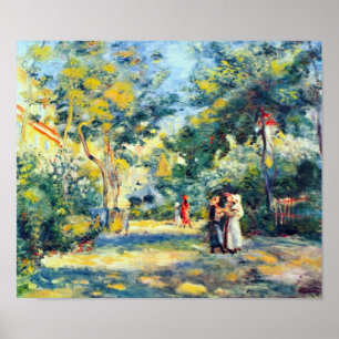 Pierre Renoir - Een tuin in Montmartre Poster