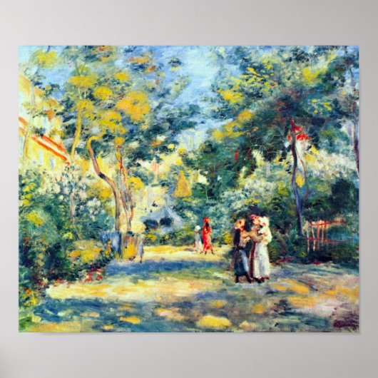 Pierre Renoir - Een tuin in Montmartre Poster (Voorkant)