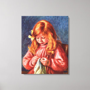 Pierre Renoir - Jean Renoir naaigarij Canvas Afdruk