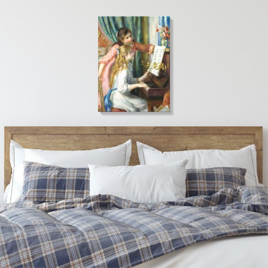 Pierre Renoir - Jonge meisjes in Piano Canvas Afdruk (Insitu (Slaapkamer))