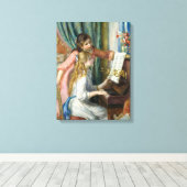 Pierre Renoir - Jonge meisjes in Piano Canvas Afdruk (Insitu (Houten vloer))
