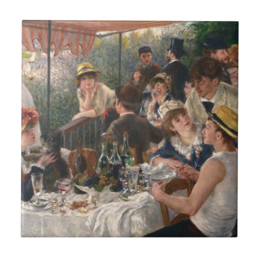 PIERRE RENOIR - Luncheon of the Boating Party 1881 Tegeltje (Voorkant)