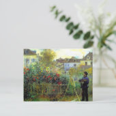 Pierre Renoir-Monet schilderij in zijn tuin Briefkaart (Staand voorkant)