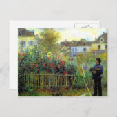 Pierre Renoir-Monet schilderij in zijn tuin Briefkaart (Voorkant / Achterkant)