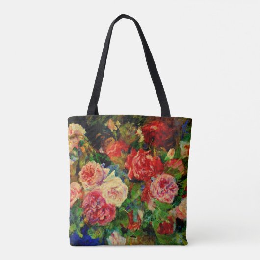Pierre Renoir-schilderij, Rozen, beroemd kunstwerk Tote Bag (Achterkant)