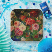 Pierre Renoir schilderij, Rozen, Papieren Bordje (Feest)