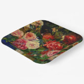 Pierre Renoir schilderij, Rozen, Papieren Bordje (Gebogen)
