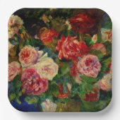 Pierre Renoir schilderij, Rozen, Papieren Bordje (Voorkant)