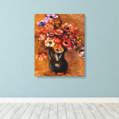 Pierre Renoir - Stilleven met anemonen Canvas Afdruk (Insitu (Houten vloer))