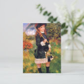 Pierre Renoir Young Girl met Parasol Briefkaart (Staand voorkant)