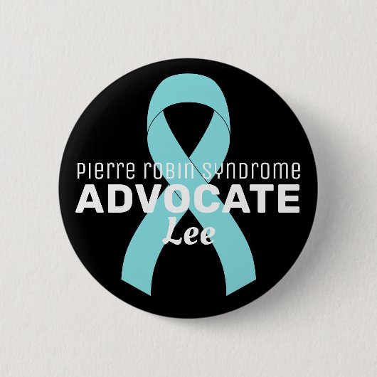 Pierre Robin Syndrome Advocate Lint Zwart Button (Voorkant)