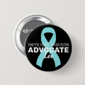 Pierre Robin Syndrome Advocate Lint Zwart Button (Voorkant /achterkant)