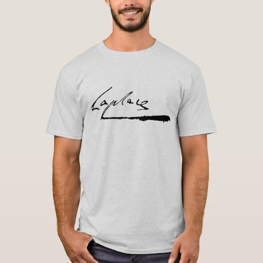 Pierre-Simon Laplace handtekening T-shirt (Voorkant)
