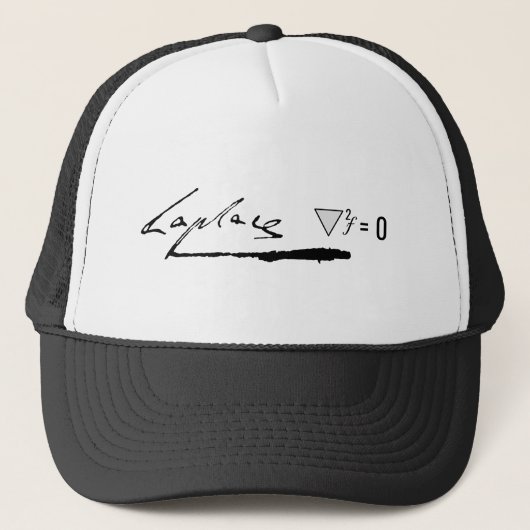 Pierre-Simon Laplace-handtekening/vergelijking Trucker Pet (Voorkant)
