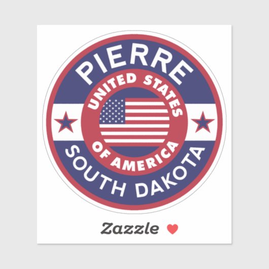PIERRE, South Dakota Sticker (Vel)