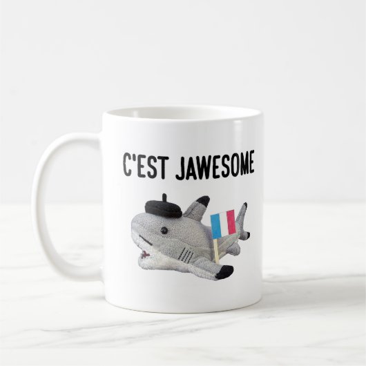 Pierre The Shark: C'est Jawential (RH-Mok) Koffiemok (Links)